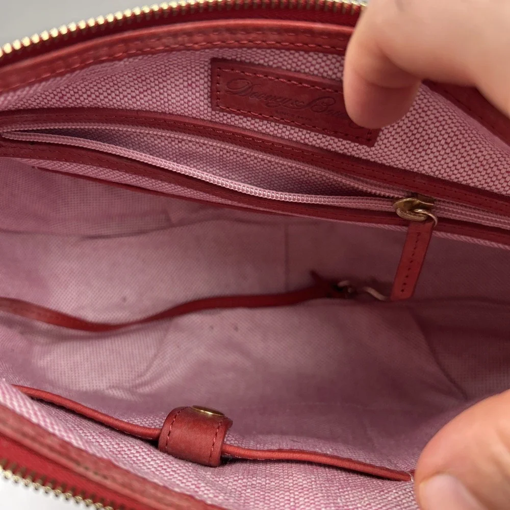 Dooney & Bourke Bag Collins Red Hobo Croc Embossed Leather 1C790 RD Purse